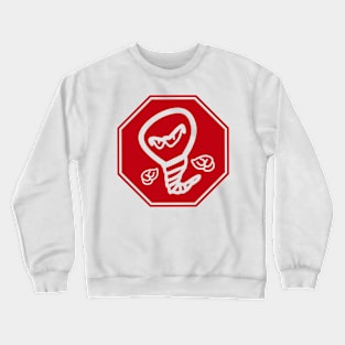 Angry book worm warning Crewneck Sweatshirt